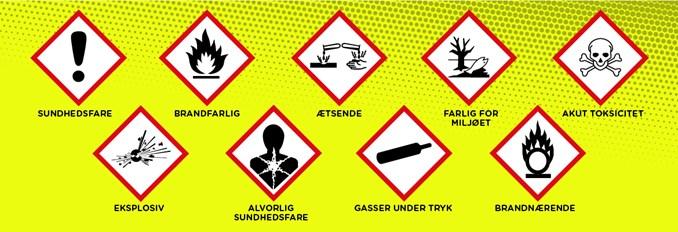 Eksempler på faremærkning