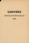 Samvirke Indholdsfortegnelse 1954