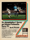 Se olympiaden i farver på Salora Finlandia farve-TV