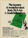 Nu koster A-rentebeviset kun 563 kr - i Andelsbanken