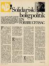 Solidarisk boligpolitik en brugersag