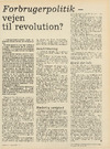 Forbrugerpolitikk - vejen til revolution?
