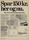 Spar 15o kr. her og nu. Information 