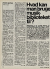 Hvad kan man bruge musik-biblioteket til?