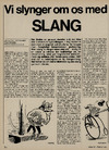 Vi slynger om os med slang 