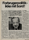 Forbrugerpolitik - ikke mit bord! 
