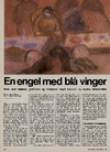 En engel med blå vinger 