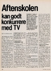 Aftenskolen kan godt konkurrere med TV