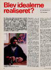 Blev idealerne realiseret? 