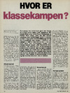 Hvor er klassekampen?