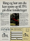 Ring og hør om du kan spare op til 35 % på dine forsikringer