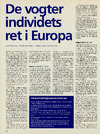 De vogter individets ret i Europa