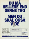 Du må hellere end gerne tro men du skal også vide