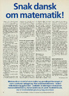Snak dansk om matematik!