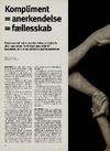 Kompliment = anerkendelse = fællesskab
