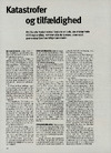Katastrofer og tilfældighed