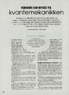 Vorherre kan bevises via kvantemekanikken