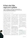 Kirken skal ikke registrere nyfødte 