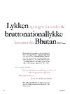 Lykken springer fra sindet & bruttonationallykke kommer fra Bhutan 