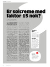 Er solcreme med faktor 15 nok 