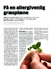 Få en allergivenlig græsplæne