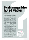Skal man prikke hul på vabler?