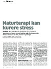 Naturterapi kan kurere stress