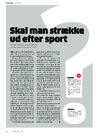 Skal man strække ud efter sport 