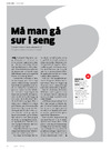 Må man gå sur i seng?