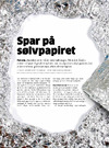 Spar på sølvpapiret