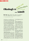 Økologi er …sundt