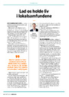 Kommentar: Lad os holde lokalsamfundene i live