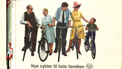 Familie på Mustang cykler
