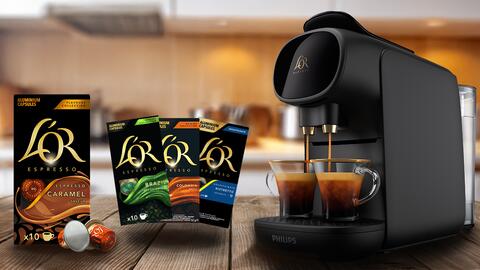 L'OR kaffemaskine og kaffekapsler