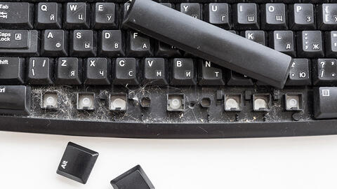 Computertastatur med skidt 