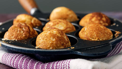 Æbleskiver på pande