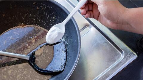 Pande med fedtstof på