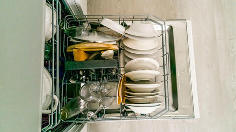 Åben opvaskemaskine
