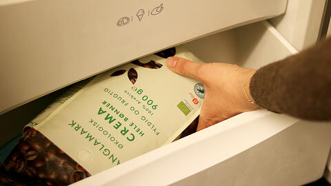 Änglamark kaffe i fryser 