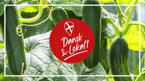 Dansk og lokalt banner med agurker