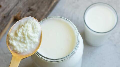 kefir i glas 