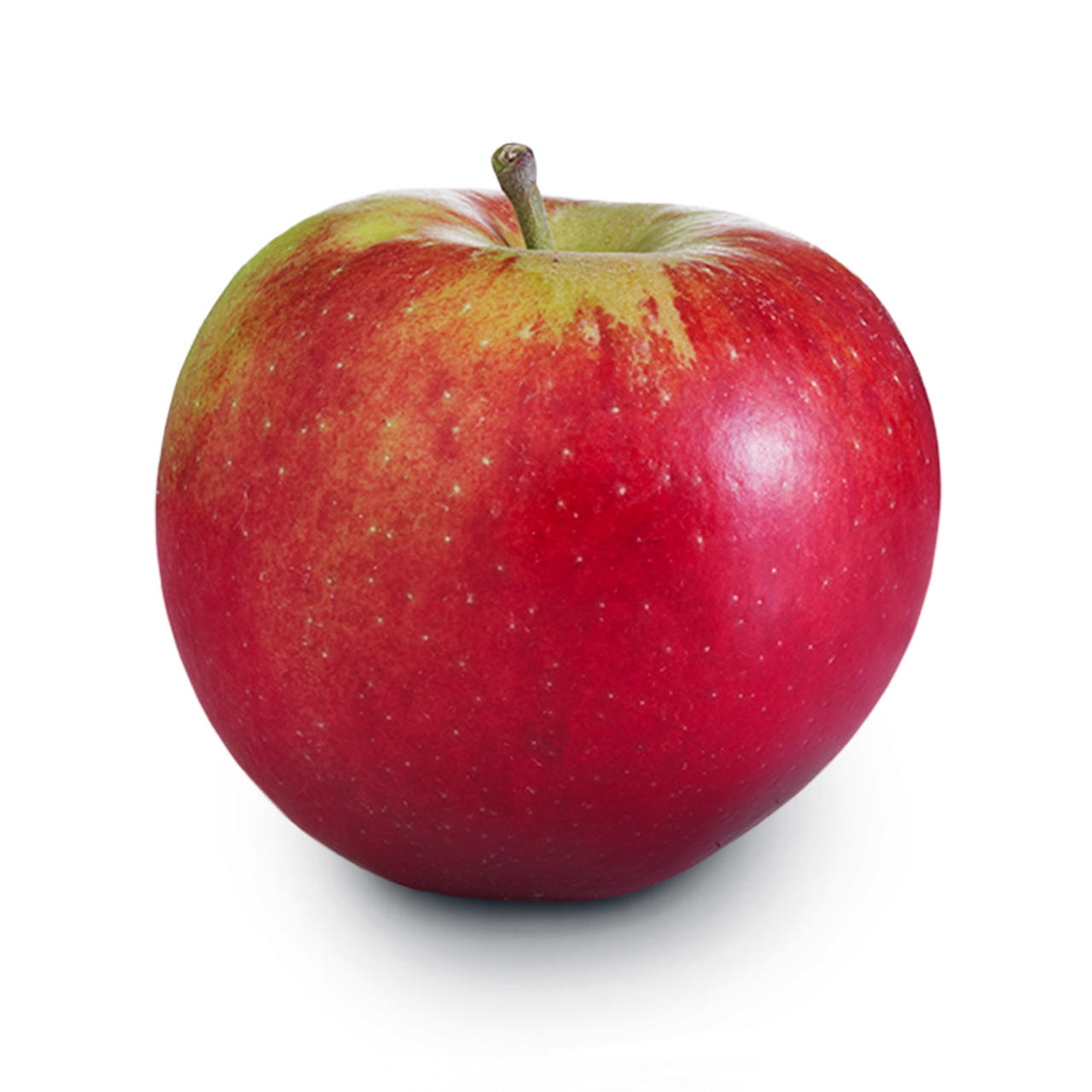 Æble af sorten junami på hvid baggrund