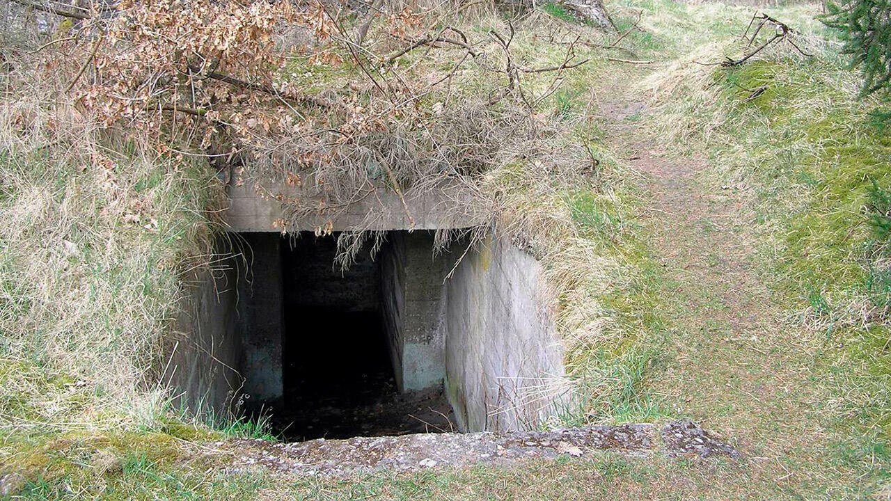 indgang til kommandobunker