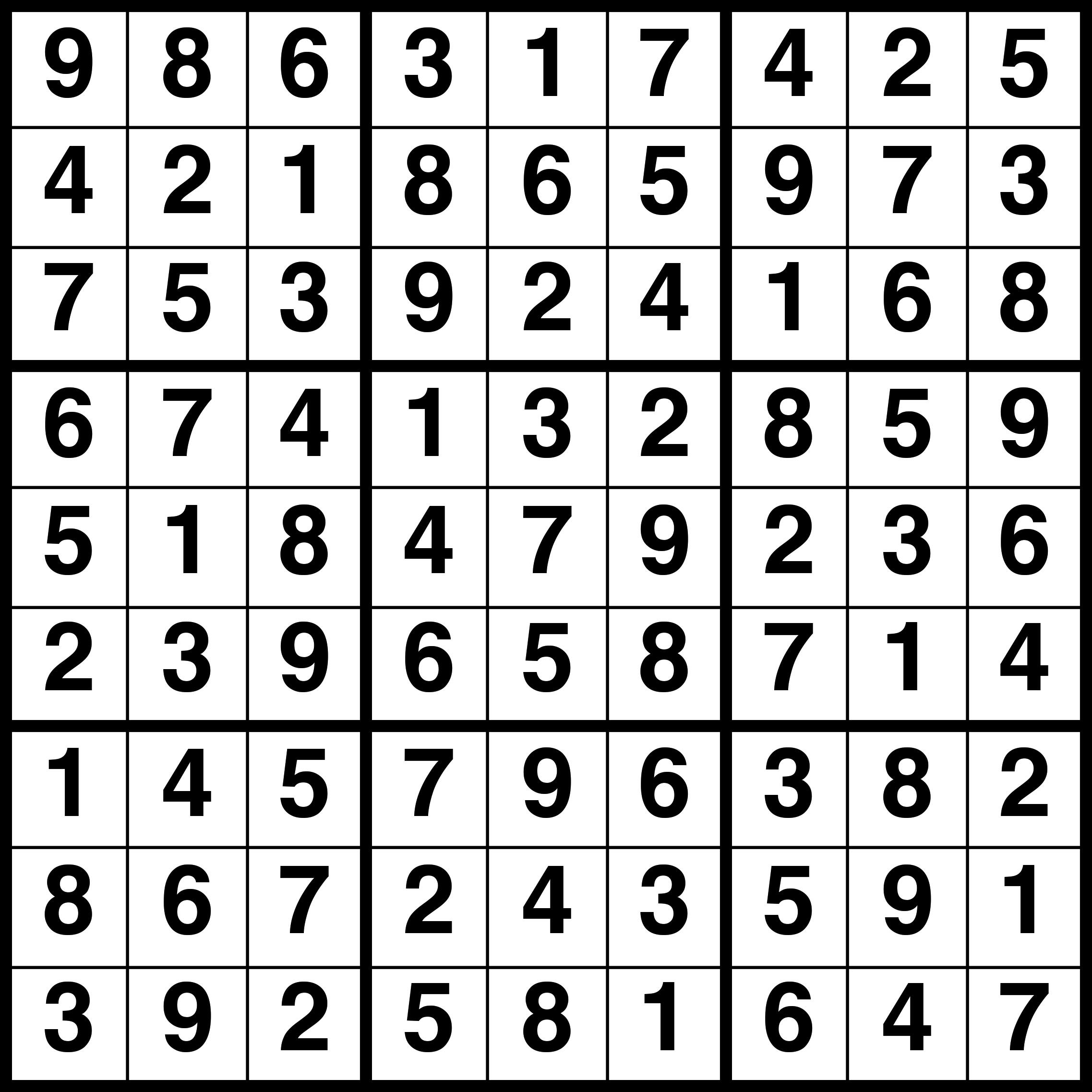 Sudoku løsning oktober 2023