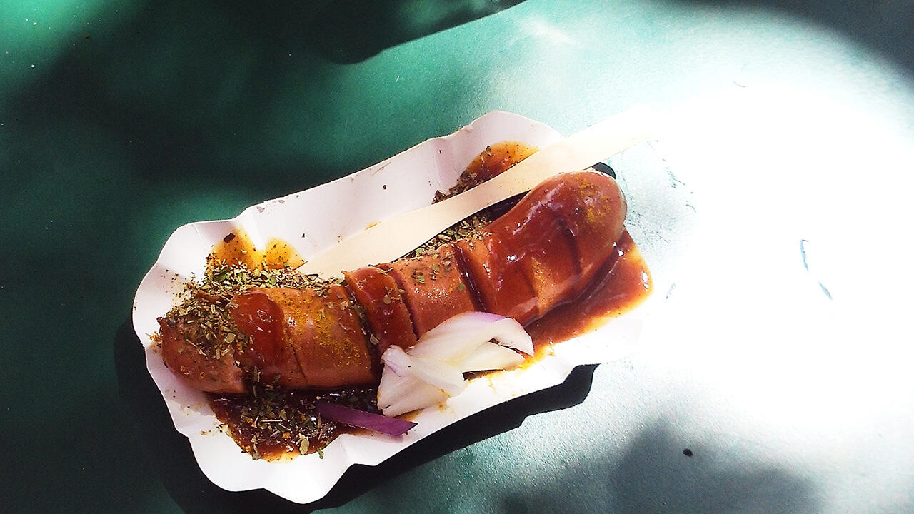 Currywurst skåret i skiver 