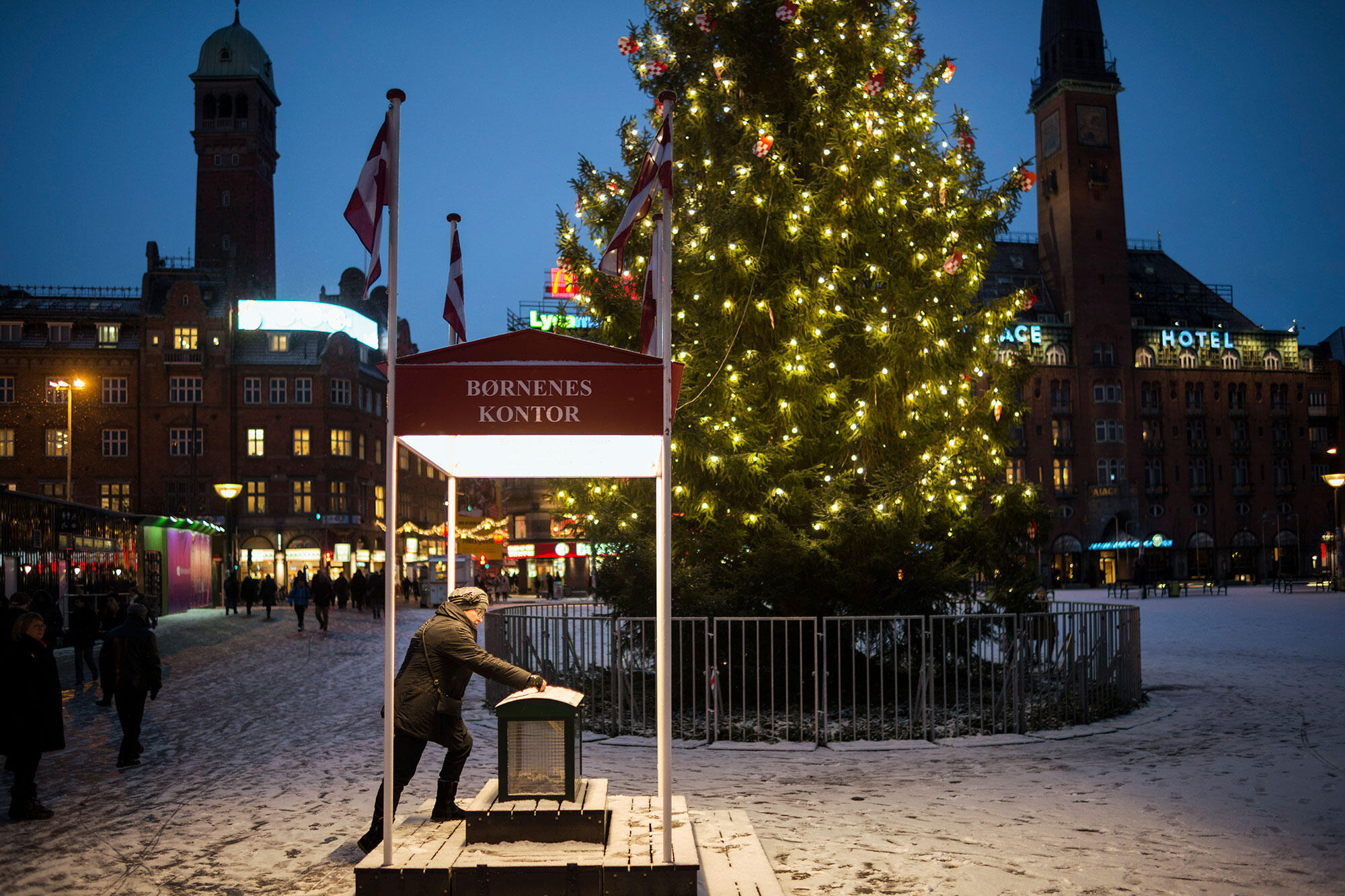 Indsamling på Rådhuspladsen i København 