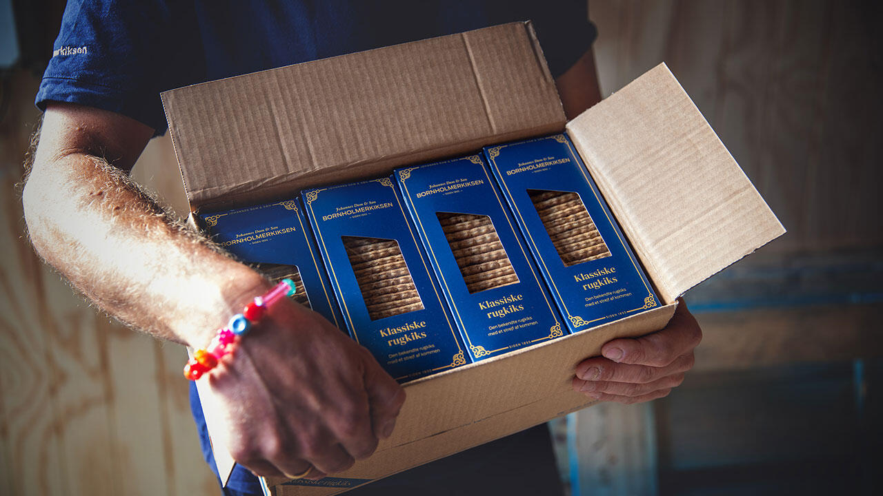 Den blå variant er de originale bornholmske rugkiks. Med tiden er der kommet flere varianter til.