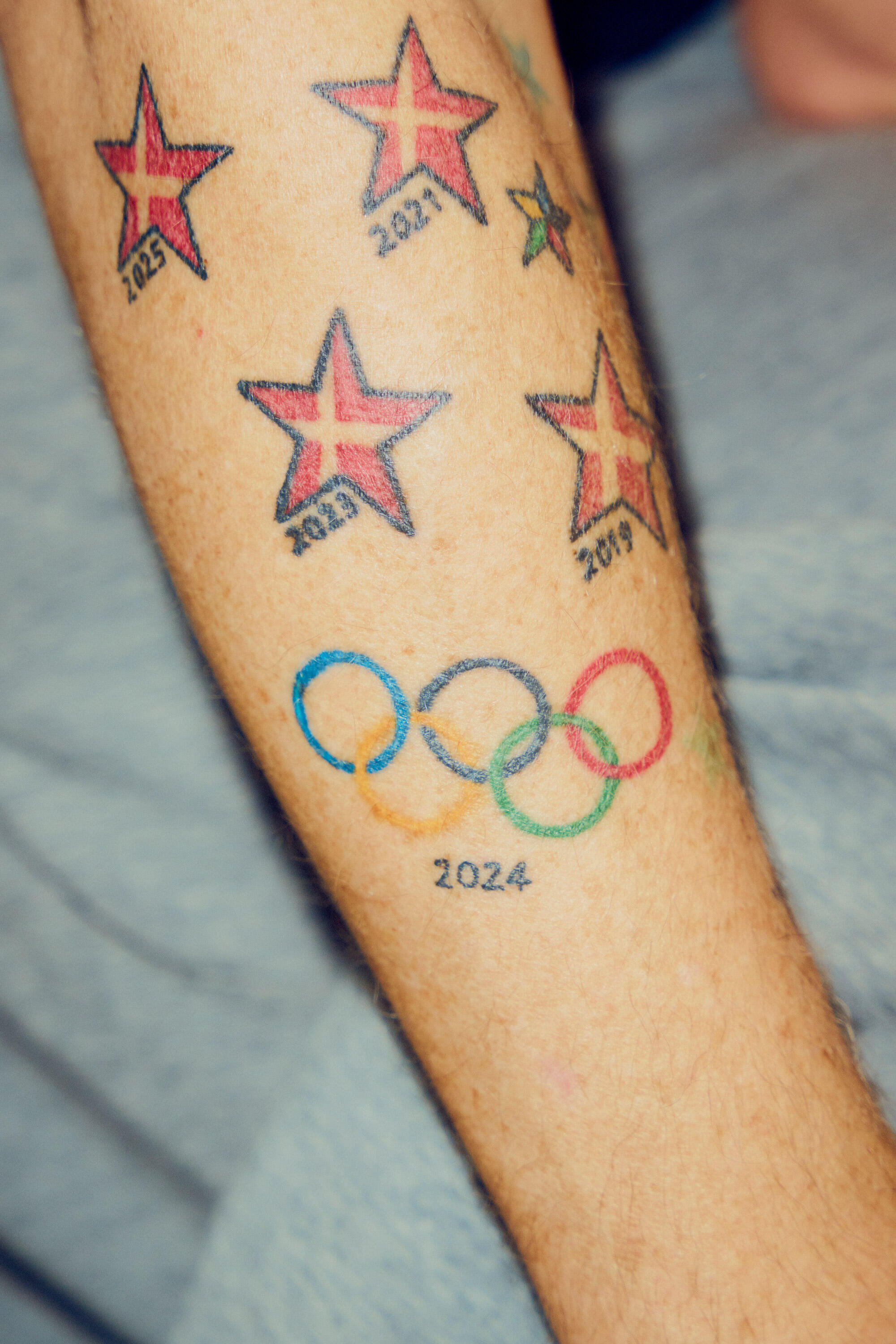 Nikolaj Jacobsens arm med tatoveringer