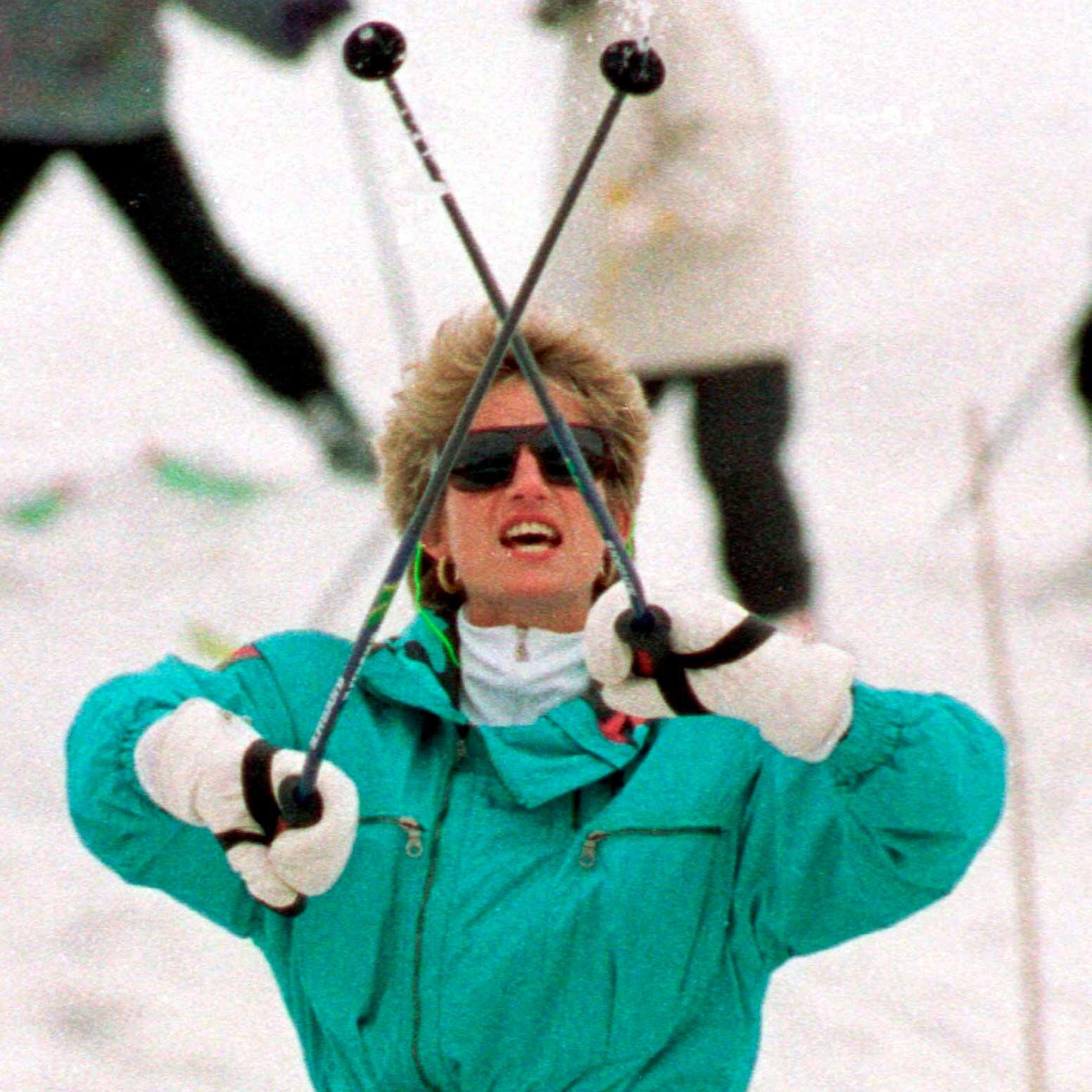Prinsesse Diana på ski