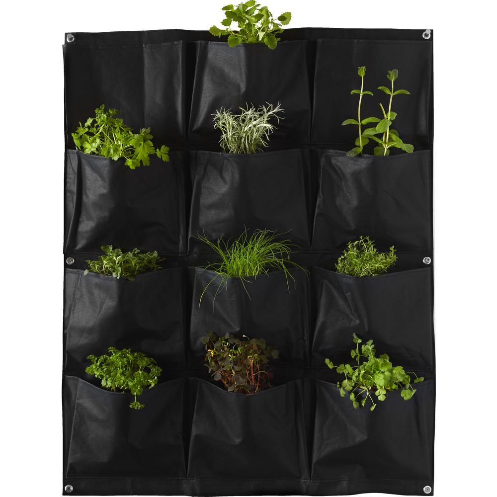 Planter og krydderurter i udendørs hængende plantepose